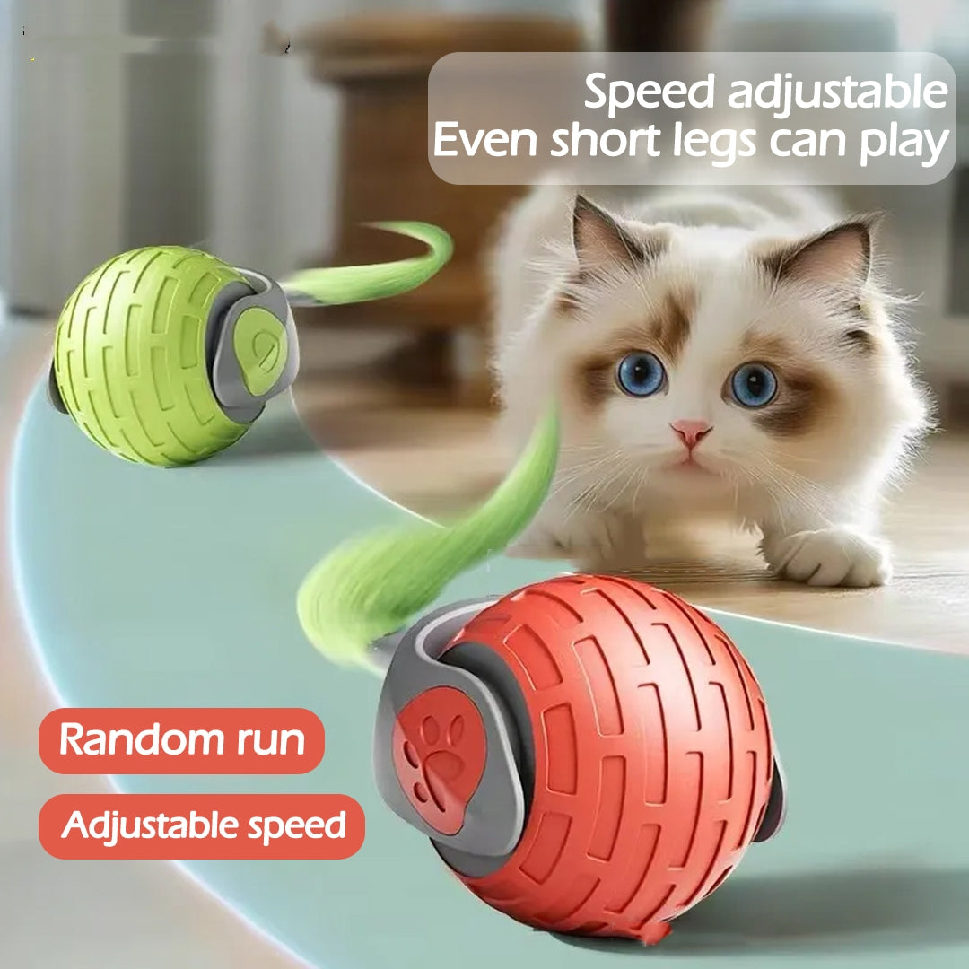 Smart Automatic Cat Ball - Interactive Rolling Teaser Toy, USB Rechargeable