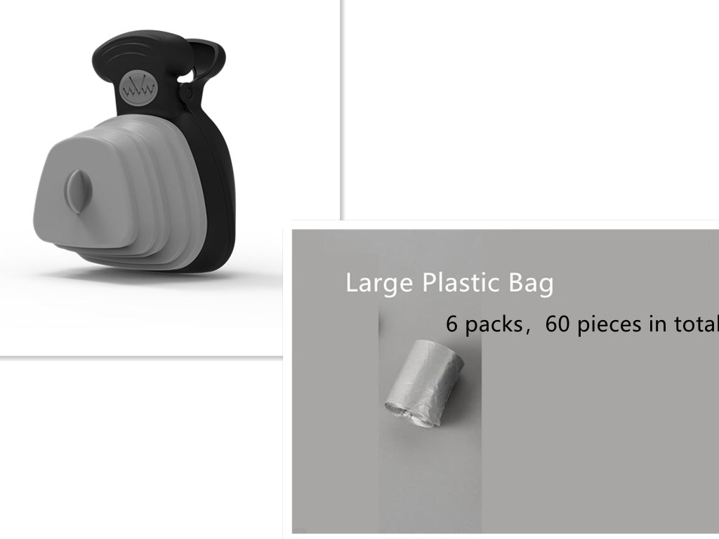Foldable Dog Poop Scooper with Bag Dispenser - Portable Travel Pooper Scooper