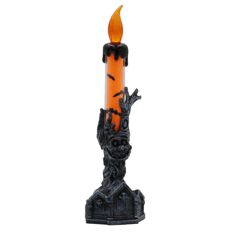 Halloween LED Candle Light - Flameless Skeleton Hand Candlestick Decor