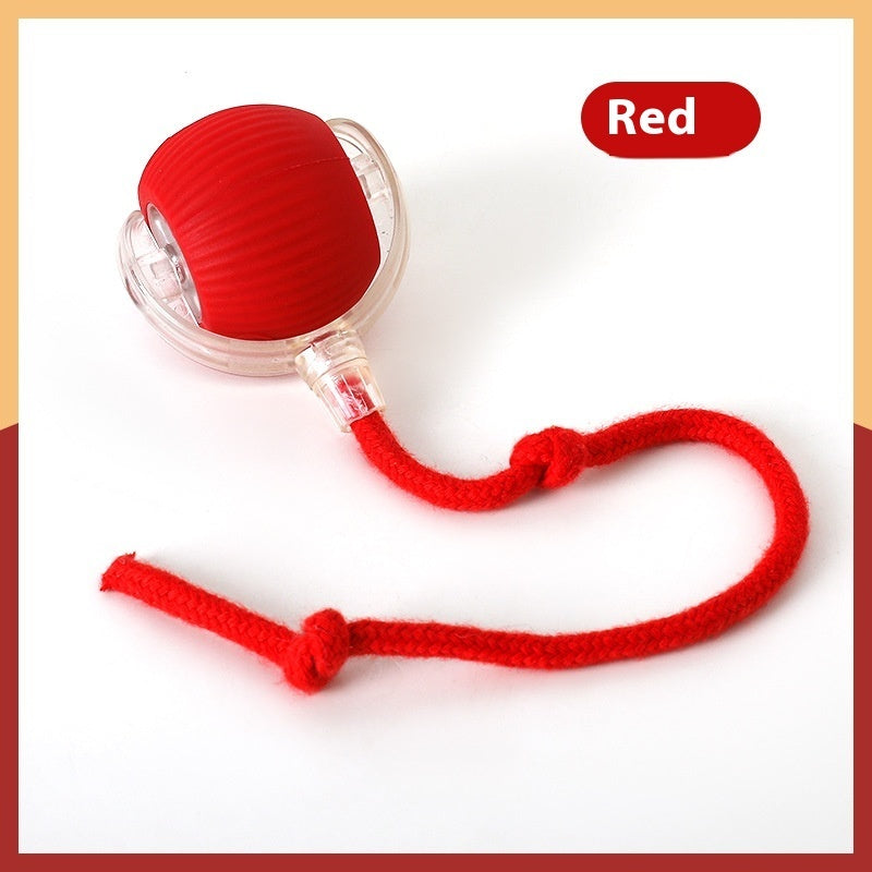 Automatic Rolling Cat Toy Ball - Smart Interactive Ball with Feather Tail
