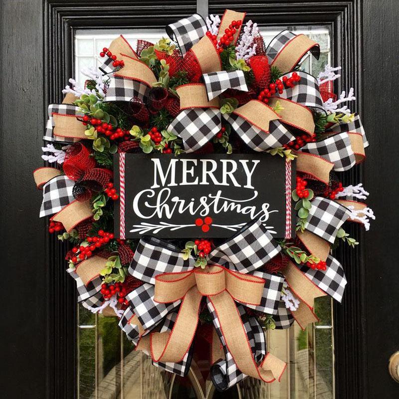 Christmas Bow Garland | Xmas Holiday Decor
