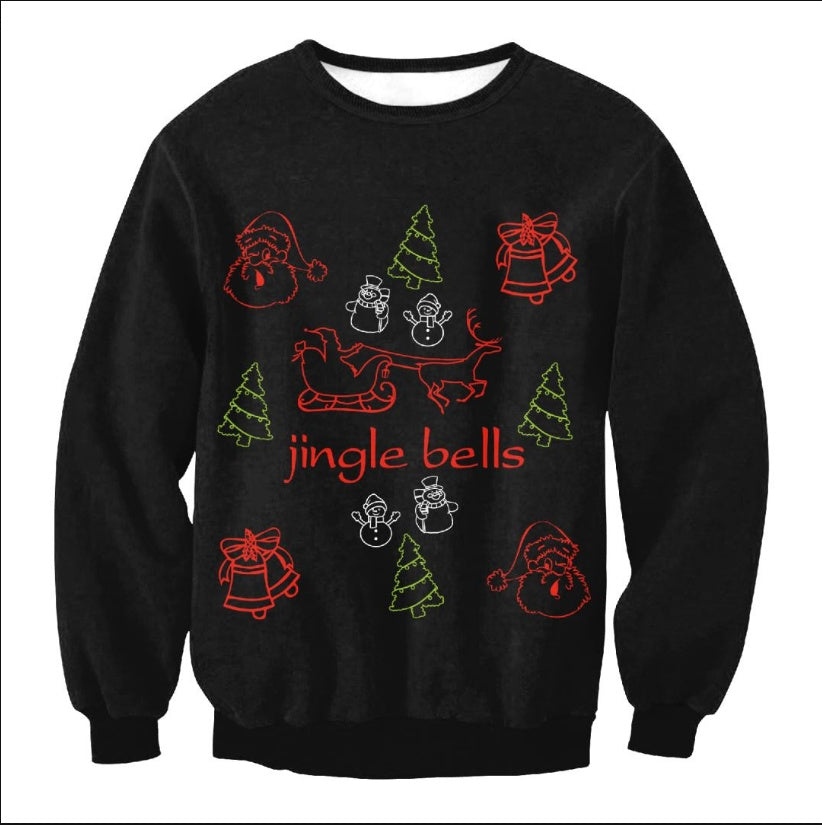 UGLY Christmas Sweater Vacation Santa Elf Funny Women's Men Sweaters