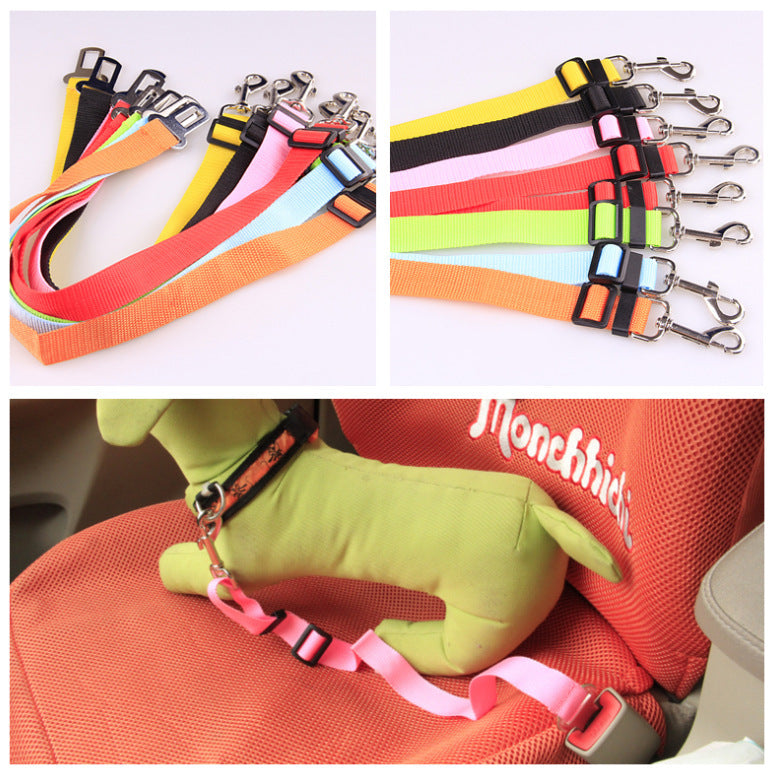 Dog Car Seat Belt - Adjustable Safety Tether Lead for Car Travel