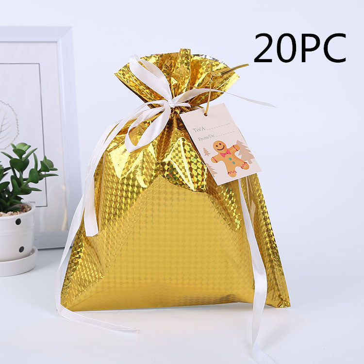 Christmas Gift Wrapping Bag Drawstring Decoration | Xmas Holiday Decor
