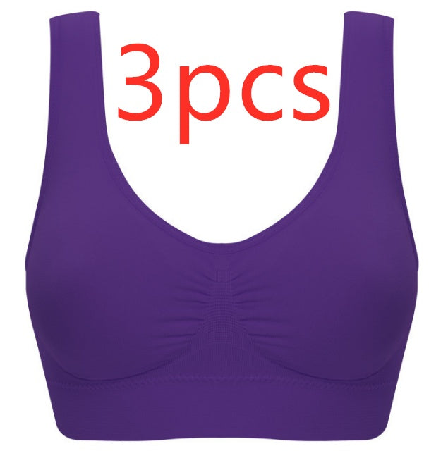 Women Yoga Tank Tops Sports Bra Workout Fitness Running Crop Top