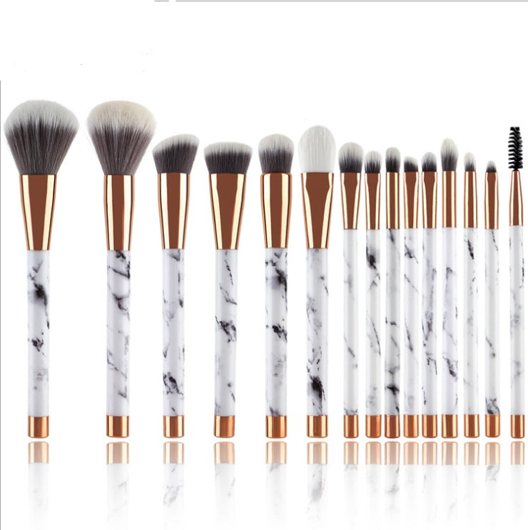 11 Sets of Marble Makeup Brush with Beauty Kit 11