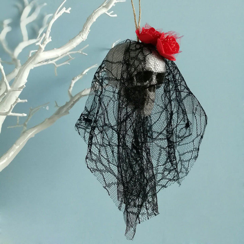 Halloween Hanging Skull Decor - Spooky Party Decoration for Indoor & Outdoor