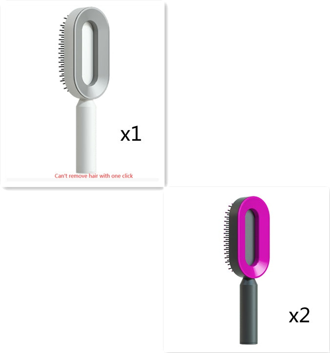 Self Cleaning Hair Brush for Women One-Key Loss Airbag Massage Scalp