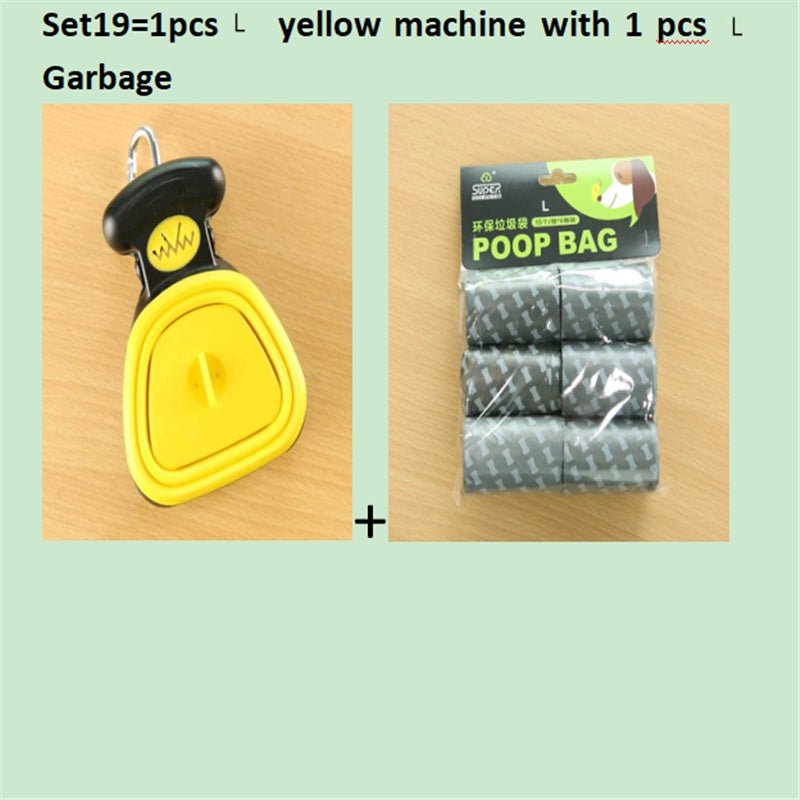 Foldable Travel Pooper Scooper - Portable Dog Poop Scoop with Degradable Bags