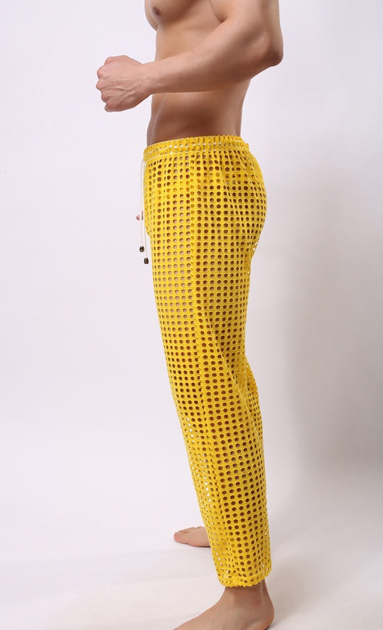 Men’s Sexy Mesh Trousers - Sheer Lounge Pants