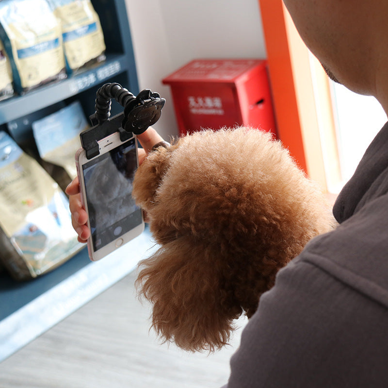 Pet Selfie Stick Clip - Phone Treat Holder for Perfect Dog & Cat Photos