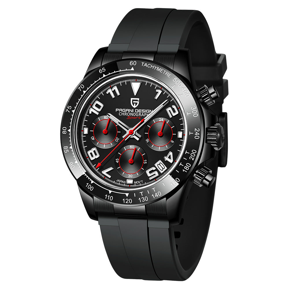 Men’s Quartz Chronograph Watch - Multifunction Sports Wristwatch