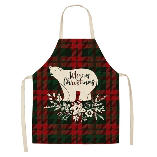 Christmas Cotton Linen Creative Apron | Holiday Gift