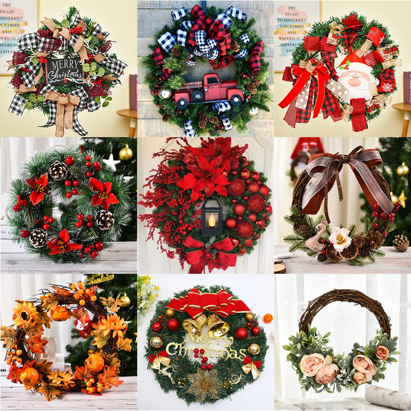 Christmas Garland Window Decoration | Xmas Holiday Decor