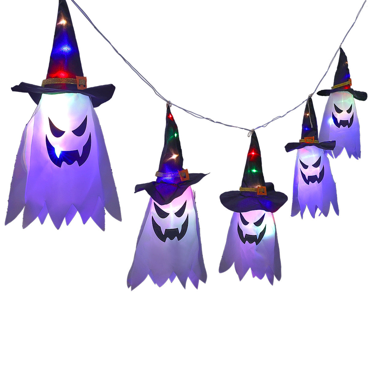 Halloween Holiday Decoration Lanterns Cloth Art Ghost String Lights