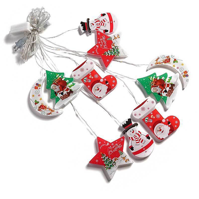 Christmas Painted Curtain Lights Holiday Layout Rubber-covered Wire