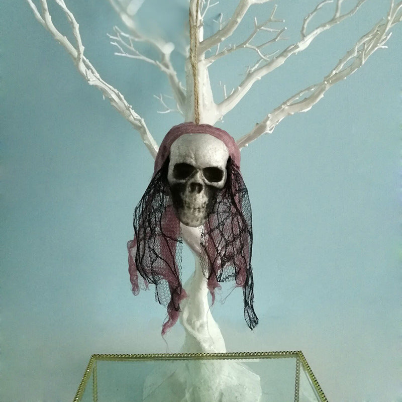 Halloween Hanging Skull Decor - Spooky Party Decoration for Indoor & Outdoor