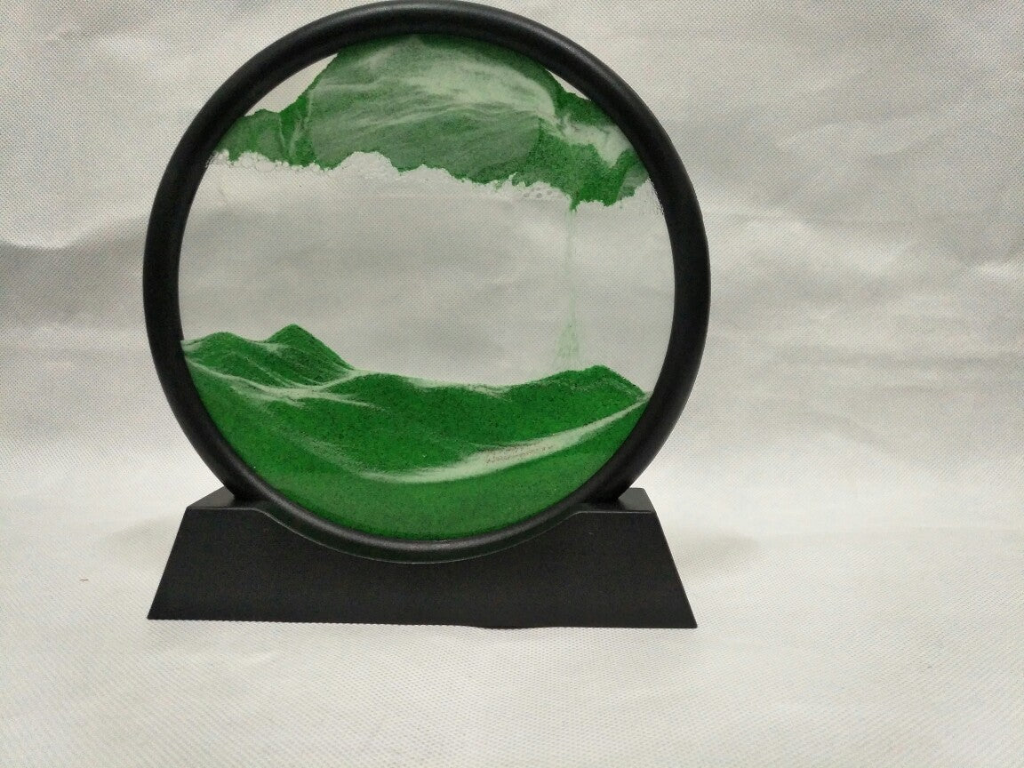 3D Dynamic Glass Art Decor - Creative Quicksand Hourglass Home Ornament Gift