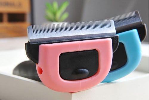 Pet Hair Removal Comb - Stainless Pin Brush for Long-Haired Dogs & Cats