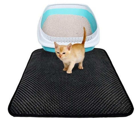 Double Layer Cat Litter Mat - Waterproof Litter Trapping Mat, Easy to Clean