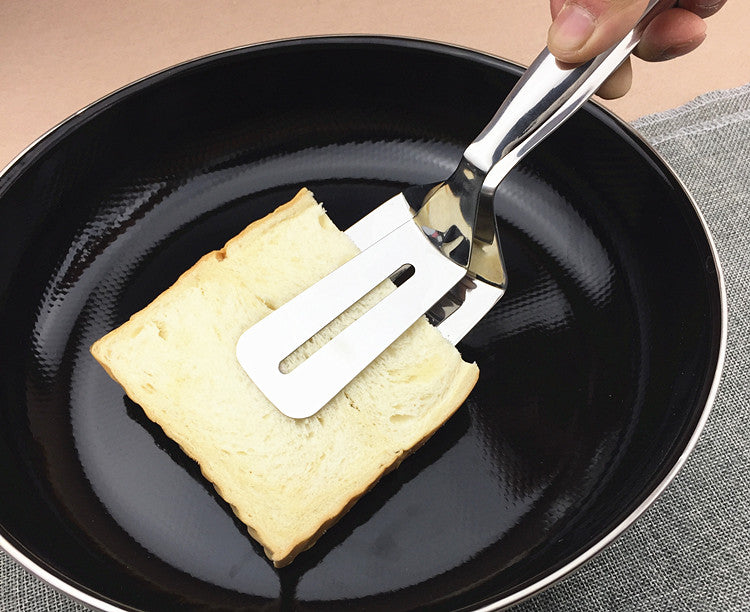 Stainless Steel BBQ Tongs & Steak Spatula - Grill Cooking Tool