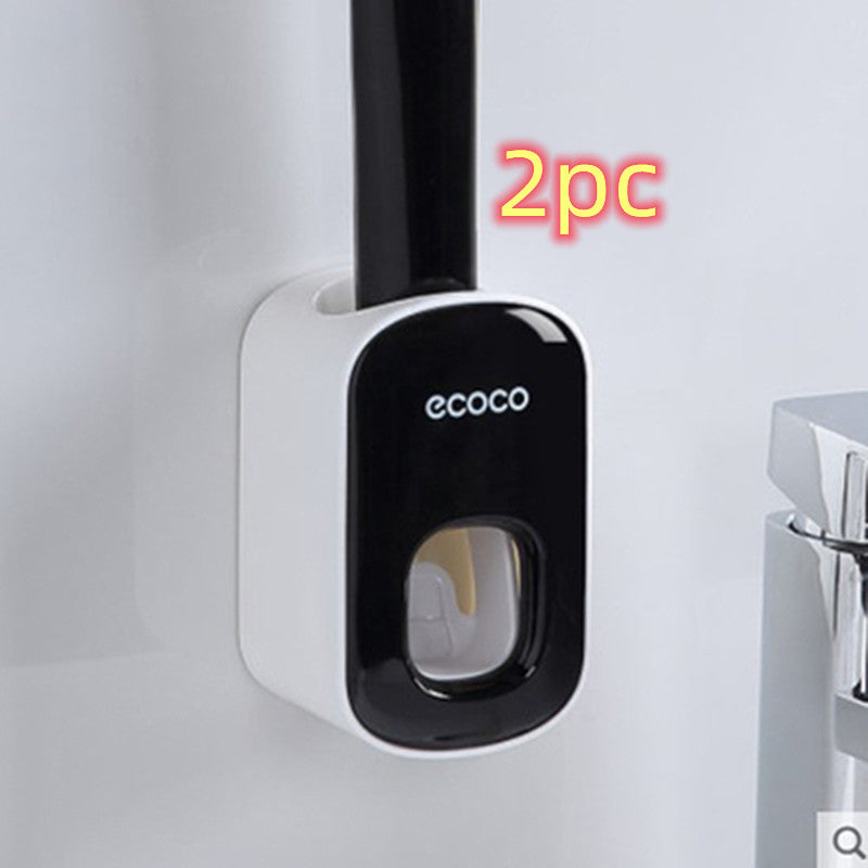 Wall-Mounted Toothbrush Holder and Toothpaste Dispenser