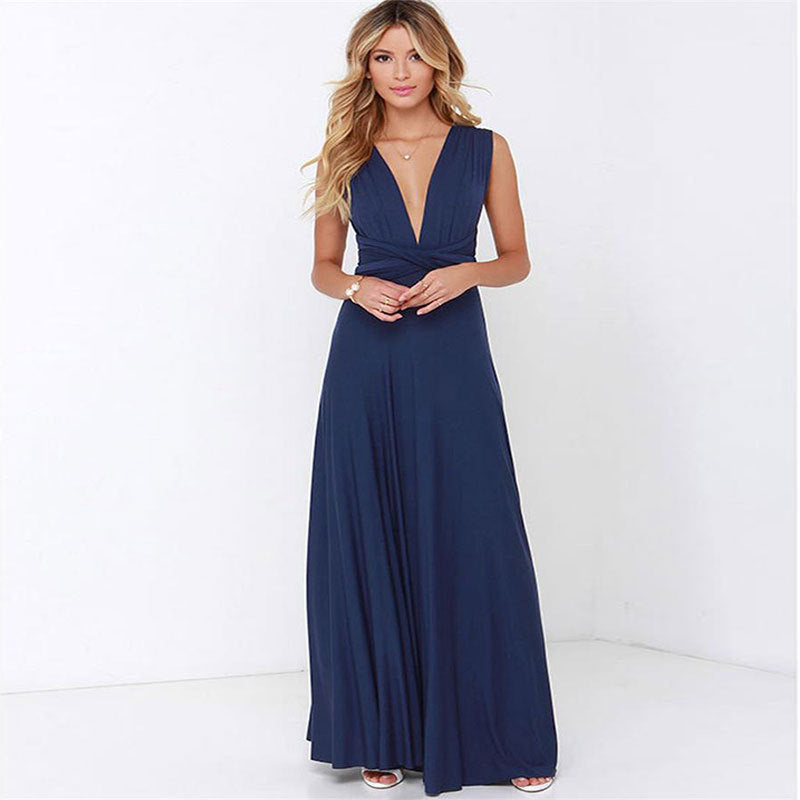 Women's Sexy Long Party Dress Club Floor-Length Summer Backless
