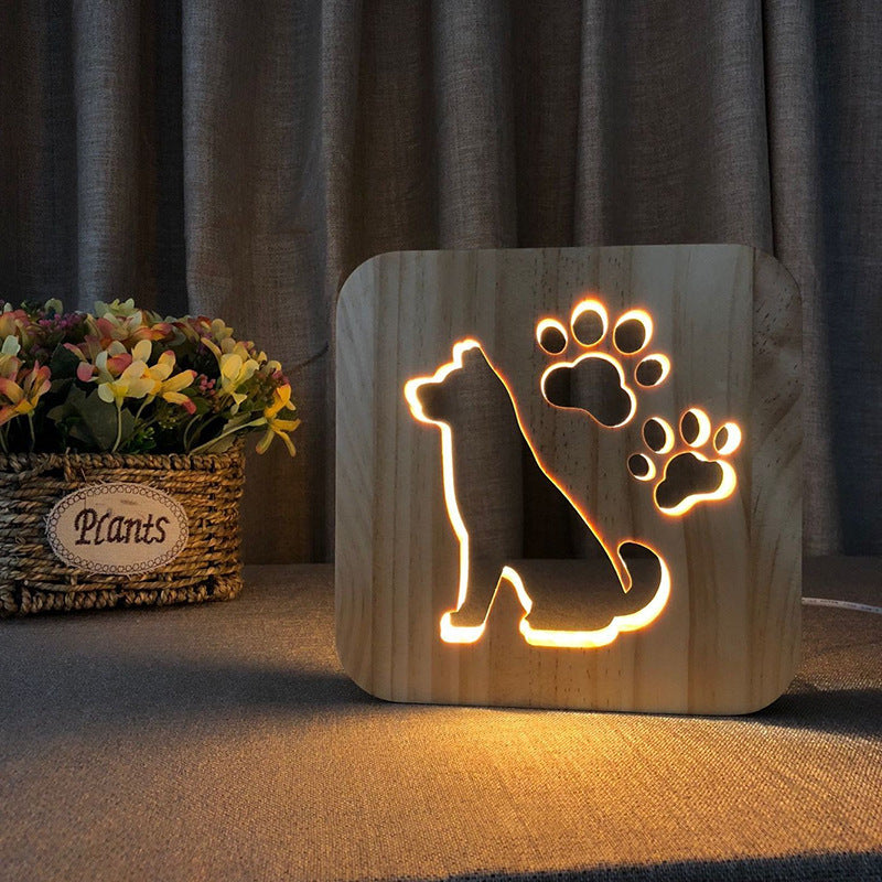 Christmas Cat Shape Night Light | Holiday Gift