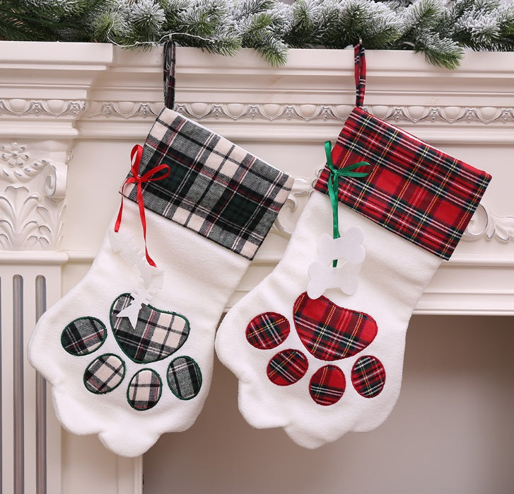 Christmas Dog Paw Stocking | Holiday Gift