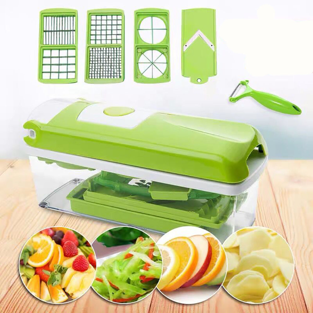 12-Piece Multifunctional Vegetable Chopper Set - Dicer & Slicer