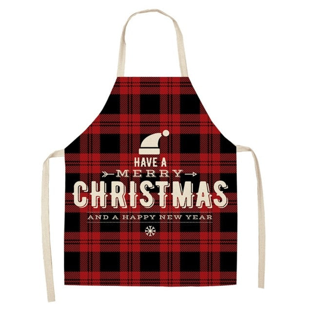 Christmas Cotton Linen Creative Apron | Holiday Gift