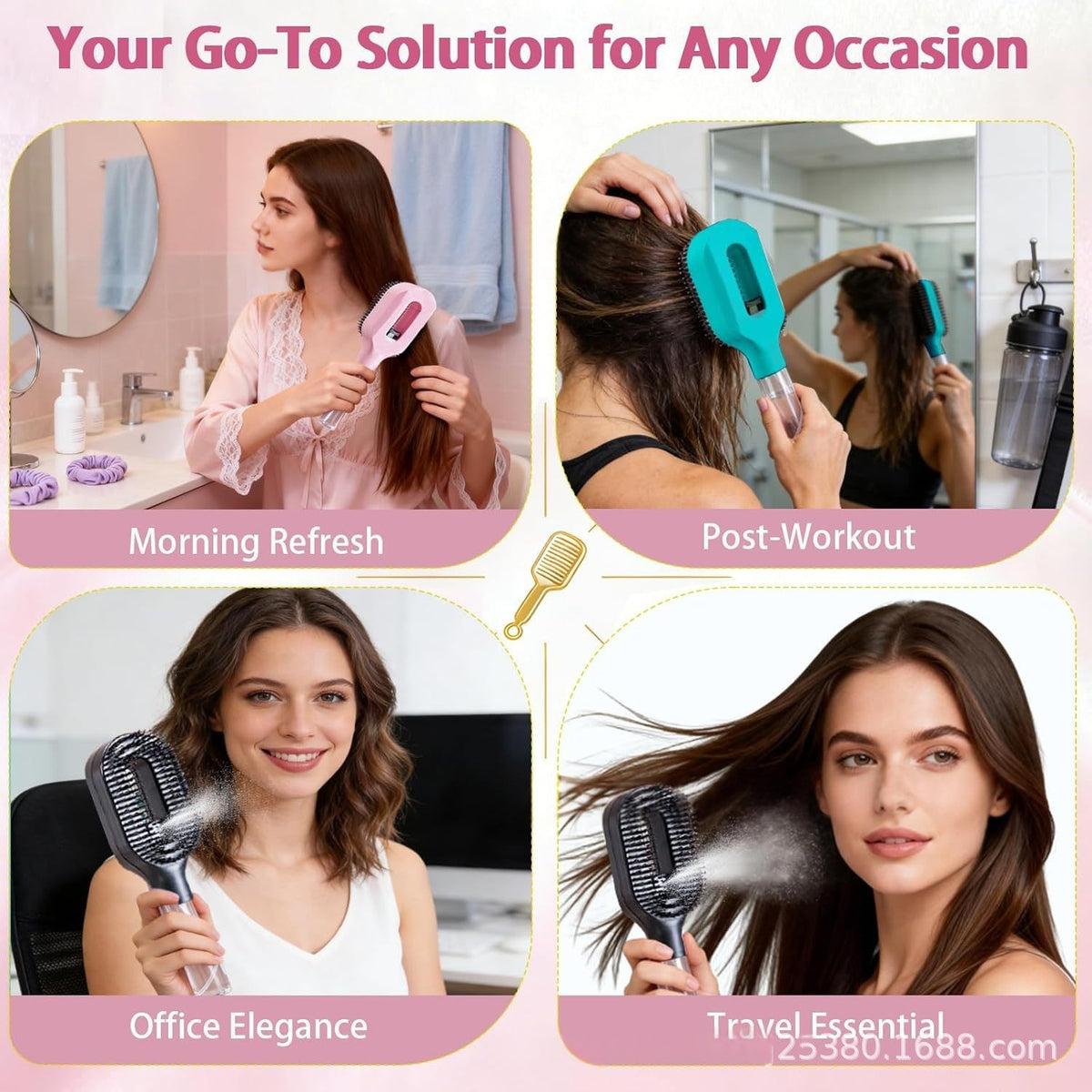 2-in-1 Sprayer Comb - Detangling Scalp Massage Brush