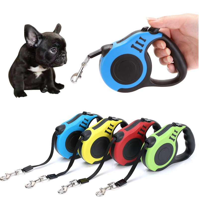 Retractable Dog Leash 3m / 5m - One-Button Brake & Lock Automatic Pet Lead