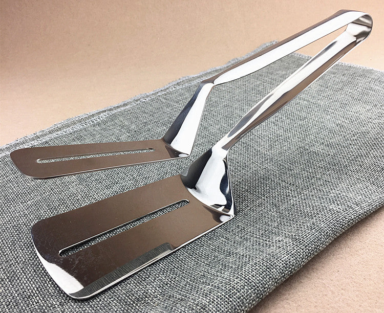 Stainless Steel BBQ Tongs & Steak Spatula - Grill Cooking Tool