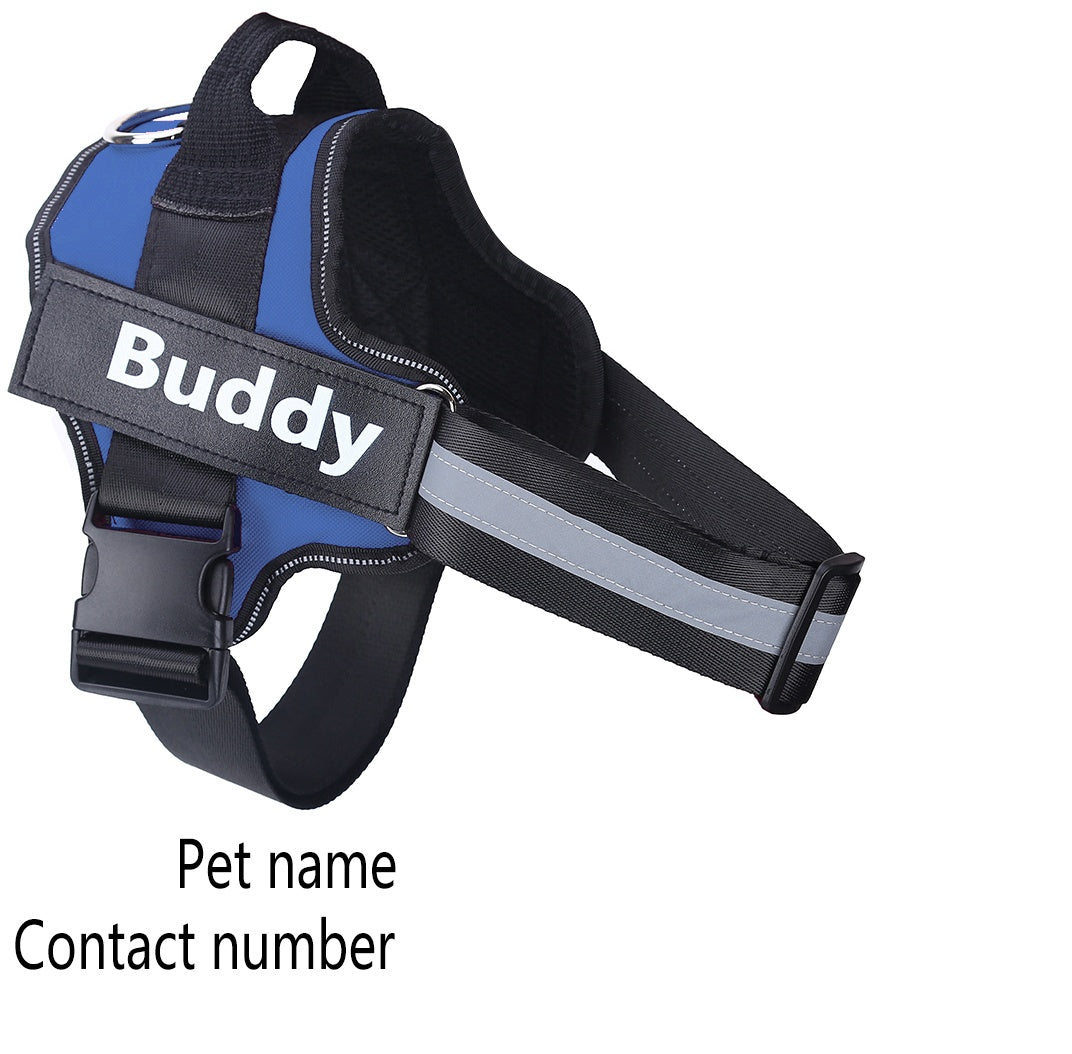 No-Pull Reflective Dog Harness Vest - Breathable Adjustable Harness for Small to Large Dogs