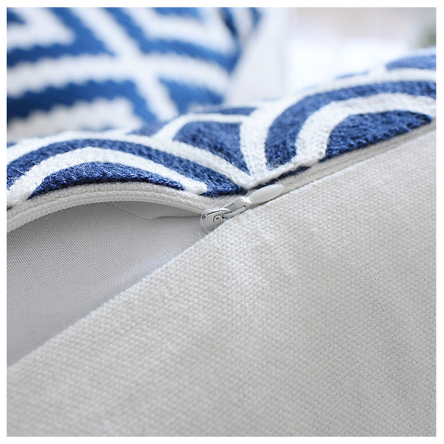 Classical Embroidered Pillow Cover - Decorative Cushion Case