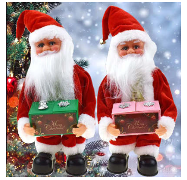 Electric Climbing Santa Claus Ladder - Musical Animated Christmas Decoration