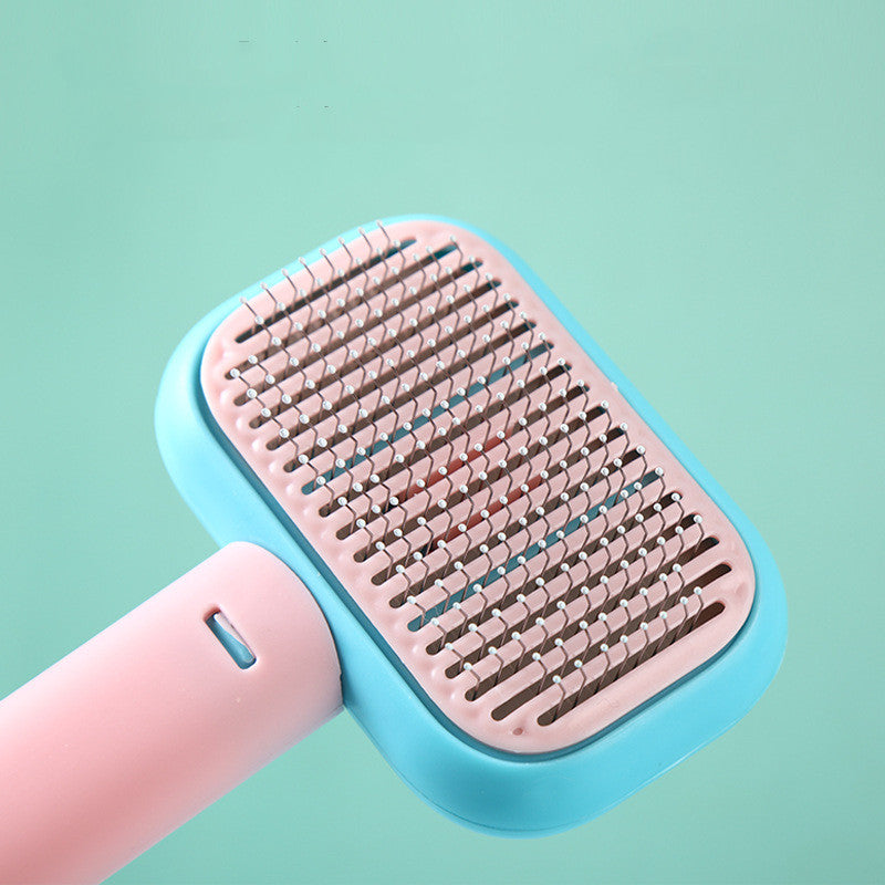 Stainless Steel Pet Detangling Brush - Massage Comb for Cats & Dogs
