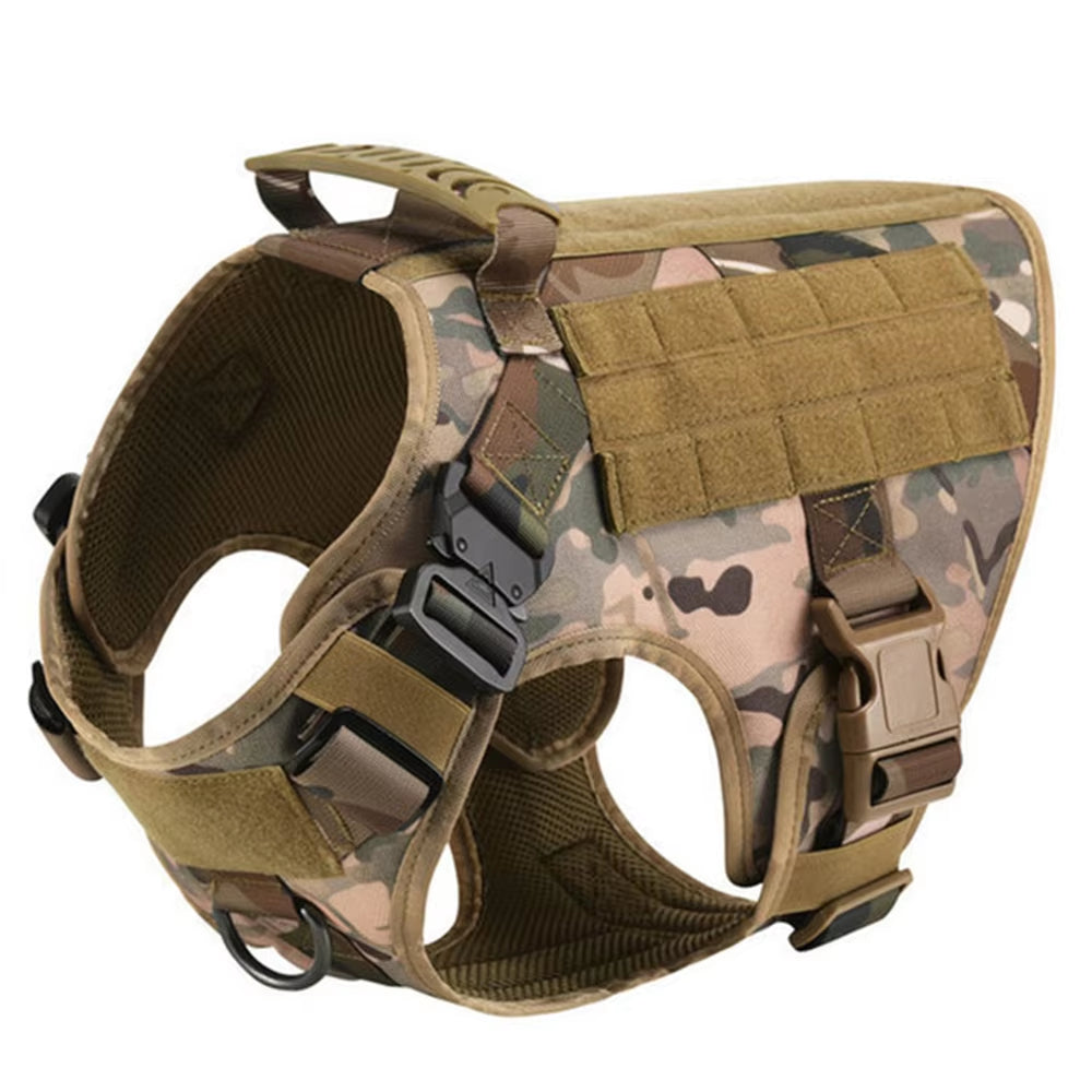 Tactical Dog Harness & Leash Set - 1000D Nylon Training Vest (Ships from US)