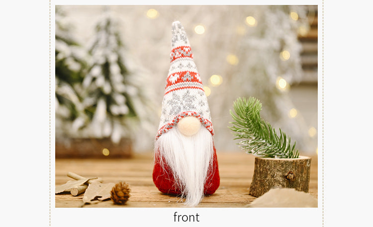 Christmas Decorations Forest Elderly Doll Ornaments | Xmas Holiday Decor