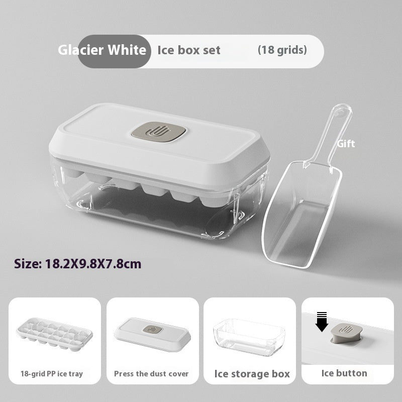 32-Grid Silicone Ice Cube Tray with Lid - Stackable Ice Mold