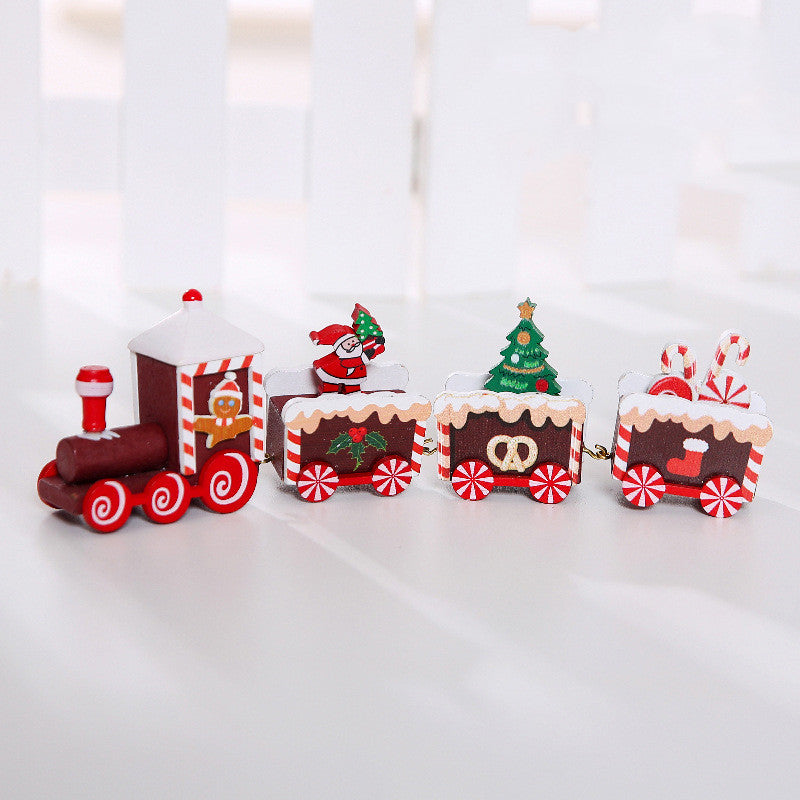 Christmas Wooden Train Decorations | Xmas Holiday Decor