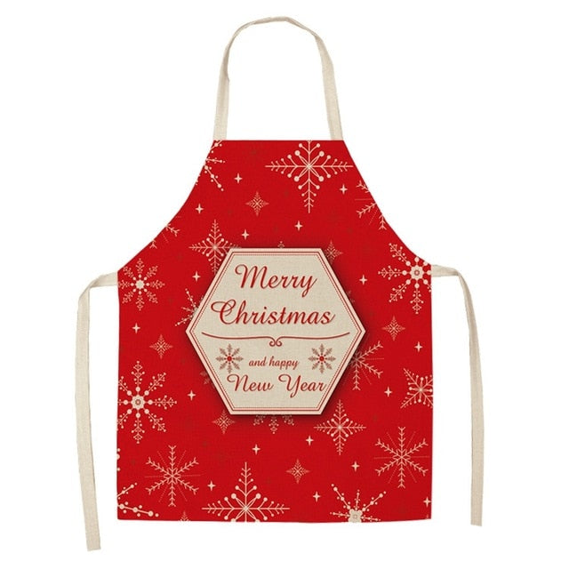 Christmas Cotton Linen Creative Apron | Holiday Gift