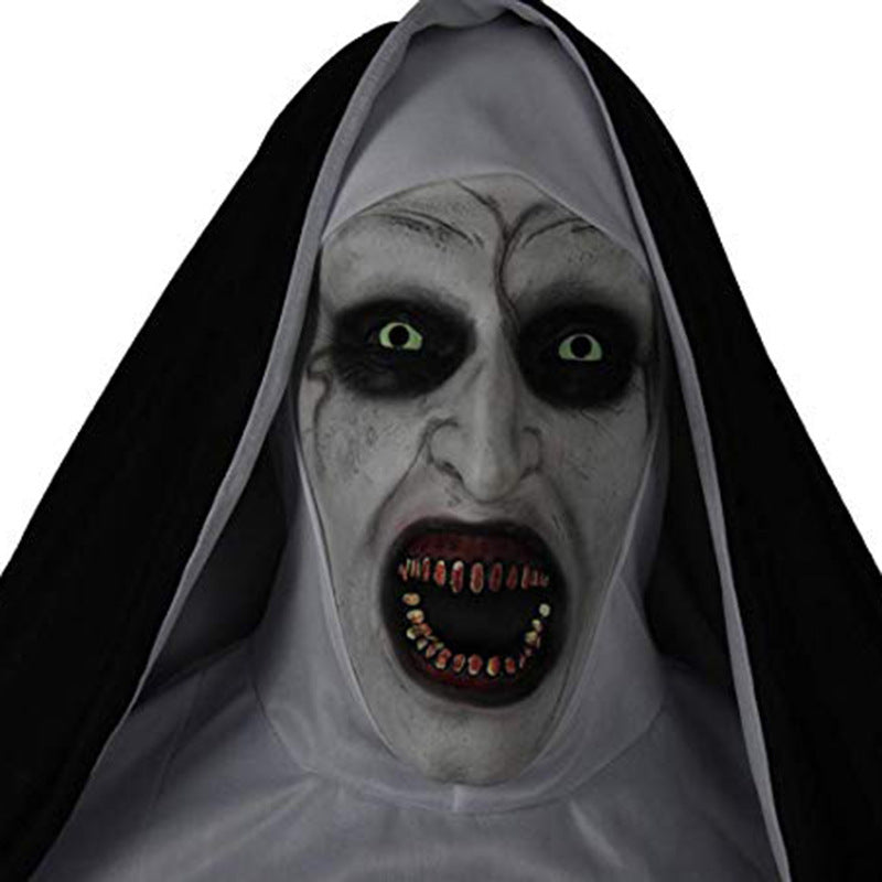 Glowing Horror Halloween Mask - Light-Up Thriller Headgear for Party & Cosplay