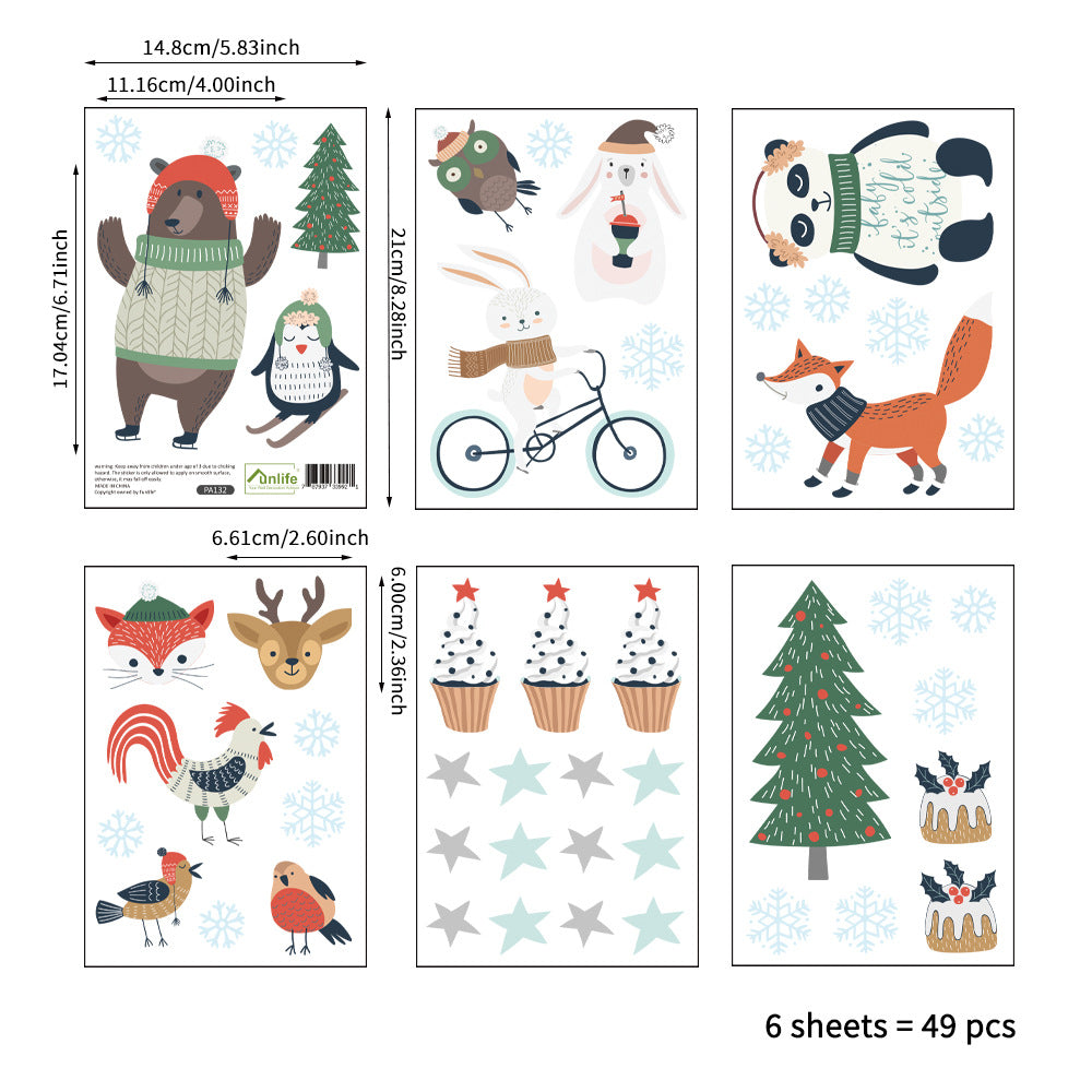 Christmas Cute Decoration Wall Sticker | Xmas Holiday Decor