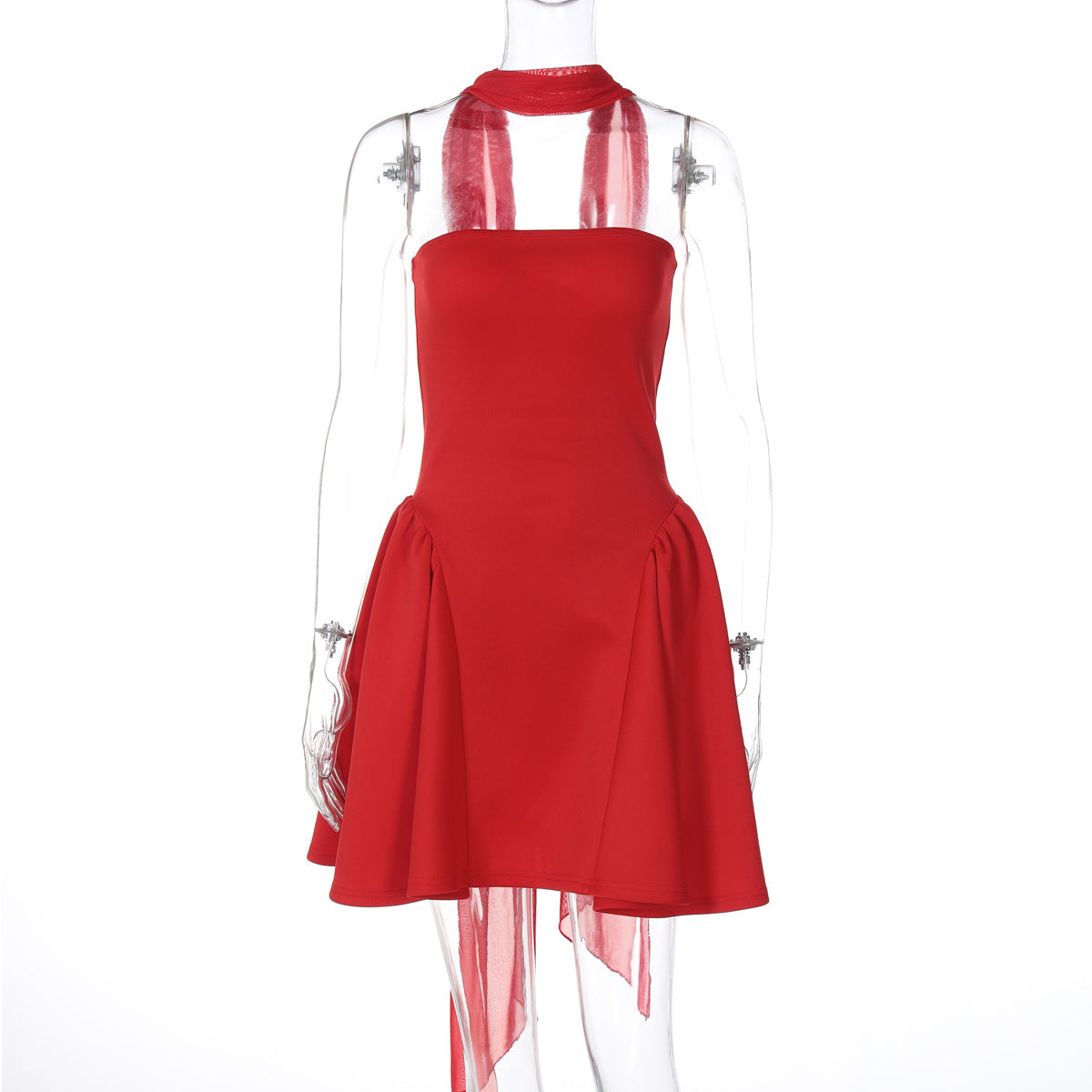Sexy Tube Top Dress with Back Zipper Design Fashion Short for Party