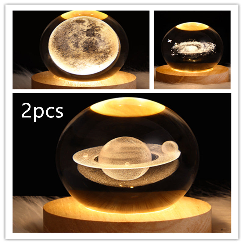 3D Crystal Ball LED Night Light