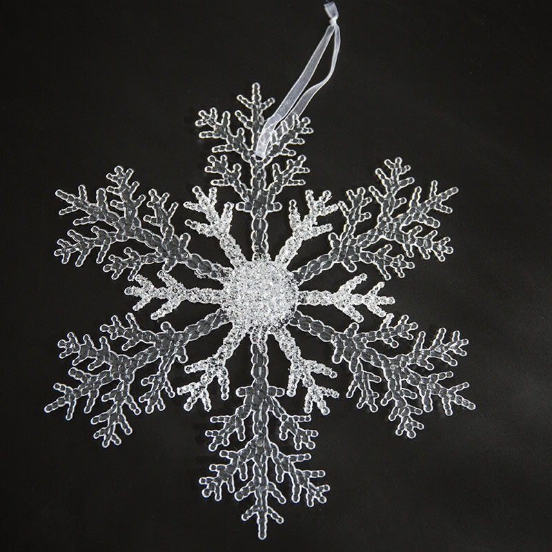 Christmas Decoration Acrylic Transparent Snowflake Tree Pendant DIY