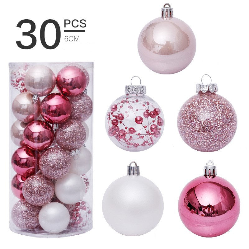 Christmas 6cm 30pcs Transparent Ball Set | Xmas Holiday Decor