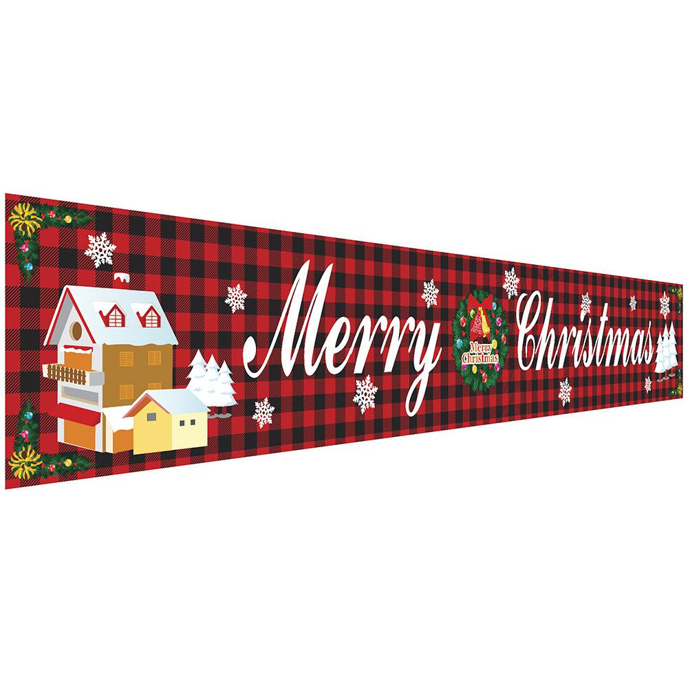 Christmas Decorations Couplets Curtains Banners Pull Flags Hanging